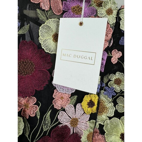 Mac Duggal 68201 3D Floral Appliqued Evening Gown Dress Size 18 NEW Garden Party - Picture 10 of 10